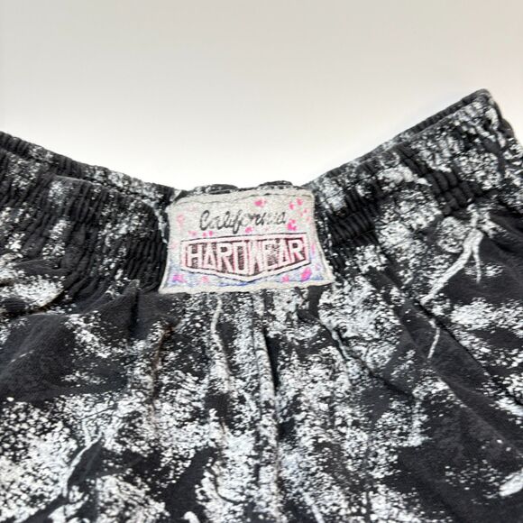 CALIFORNIA HARDWEAR VTG 90's Black/White Body Builder Short Shorts Mens Size Med - Picture 2 of 5